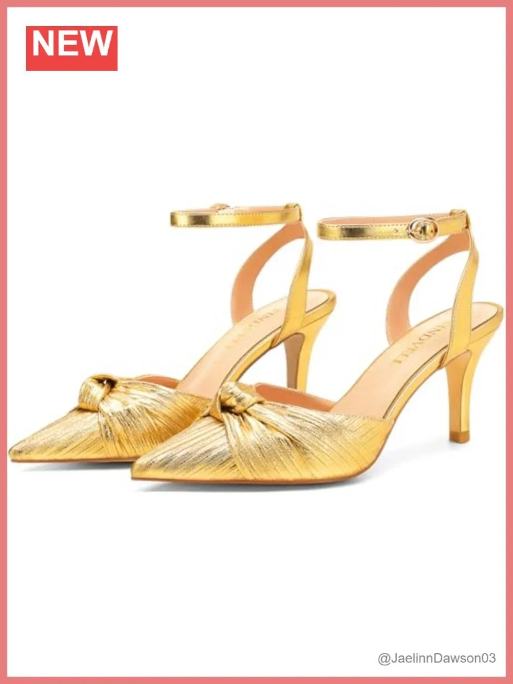 Faux Leather Kitten Heel Pumps with Ankle Strap Pleated Knot